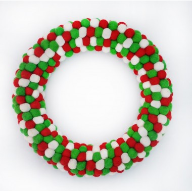 40cm Christmas Felt Ball Wreath