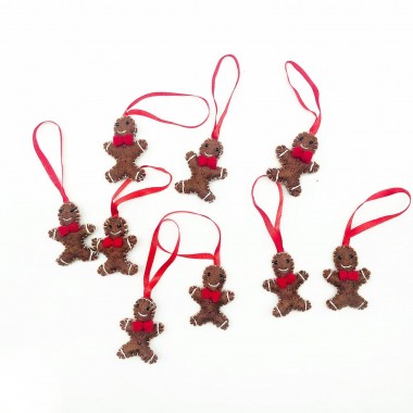 6cm Stuffed Felt Gingerbread Man