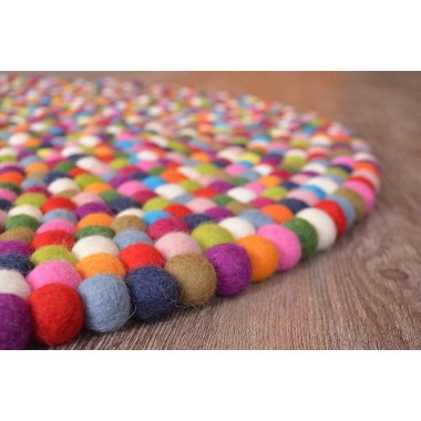 15 colors Multicolored Round Felt Rug