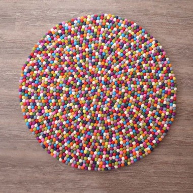 15 colors Multicolored Round Felt Rug