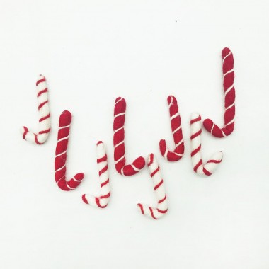 7cm Felted Christmas Candy Cane