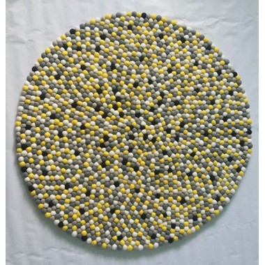 Yellow Bug Round Felt Rug Yellow Bug Round Felt Rug