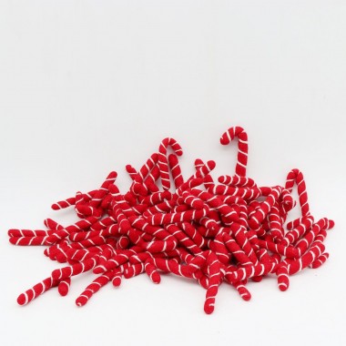 7cm Felted Christmas Candy Cane 7cm Felted Christmas Candy Cane