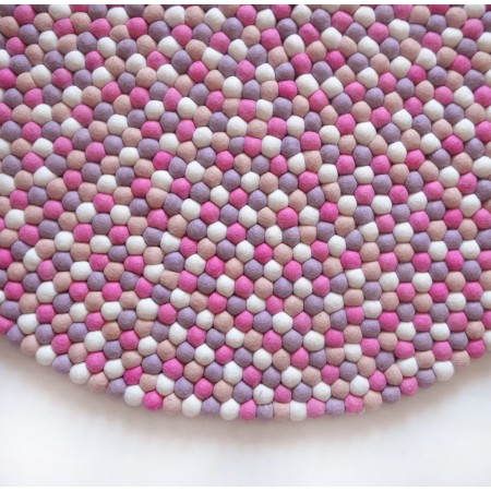Cute Pink Handmade Felt Rug