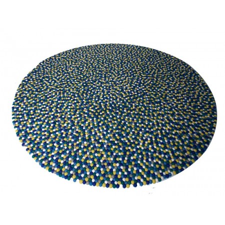 6 Color Bluish Felt Rug