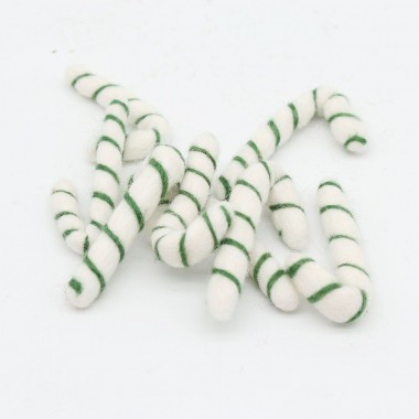 7cm Felted Christmas Candy Cane 7cm Felted Christmas Candy Cane