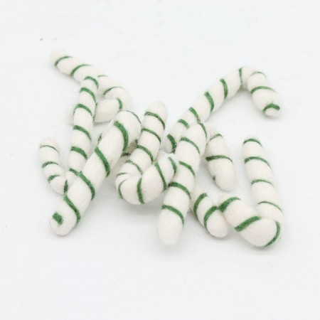 7cm Felted Christmas Candy Cane