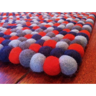 100x200cm Dark Rectangle Felt Rug