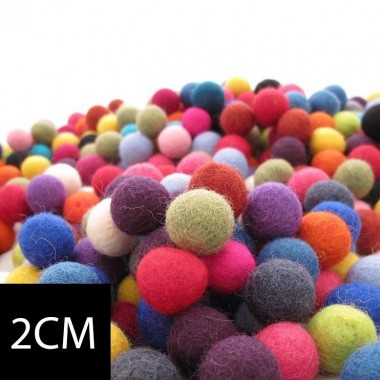 Wool Felt Balls - Mix and Match - 2CM Wool Felt Balls - Size