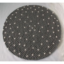 Gray Felt Ball Rug