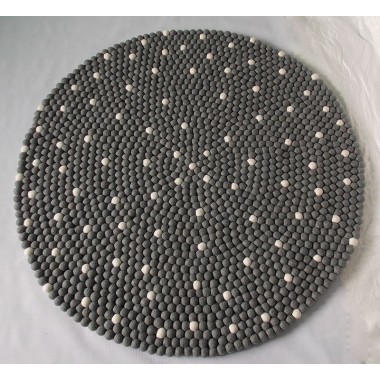 Gray Felt Ball Rug