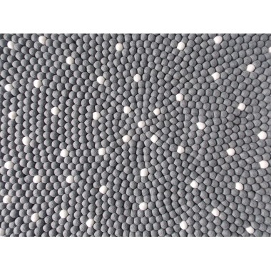 Gray Felt Ball Rug