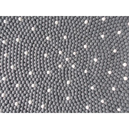 Gray Felt Ball Rug