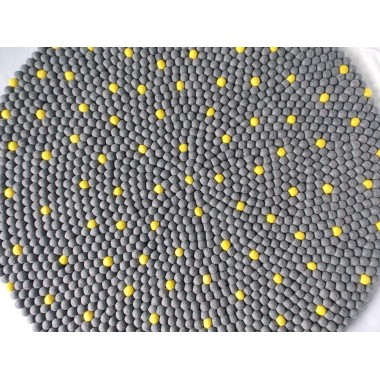 Gray Felt Ball Rug