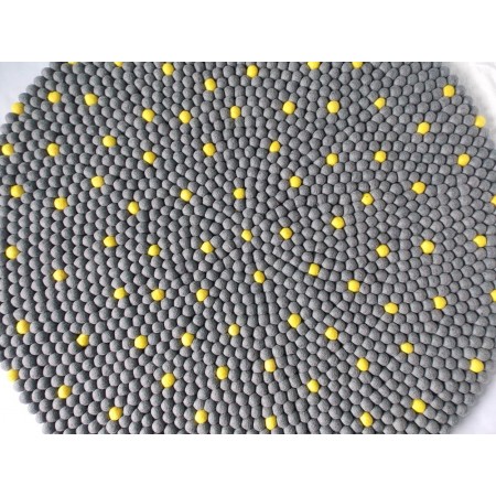 Gray Felt Ball Rug