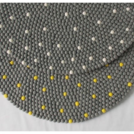Gray Felt Ball Rug