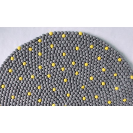 Gray Felt Ball Rug