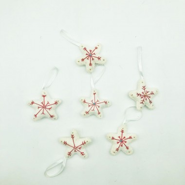7cm Stuffed Felt Snowflake Star 7cm Stuffed Felt Snowflake Star
