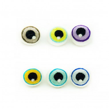  Felt Eyeballs- Halloween Monster Eyes- Autumn Fall- 100% Wool  Felt- Approx. 1.5 : Handmade Products