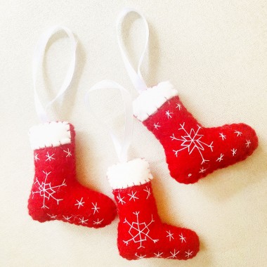 Felt Christmas Stocking - 8cm Felt Christmas Stocking - 8cm