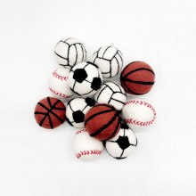 6cm/3cm Felt Baseball/ Basketball/ Soccer Ball/ Volleyball 2