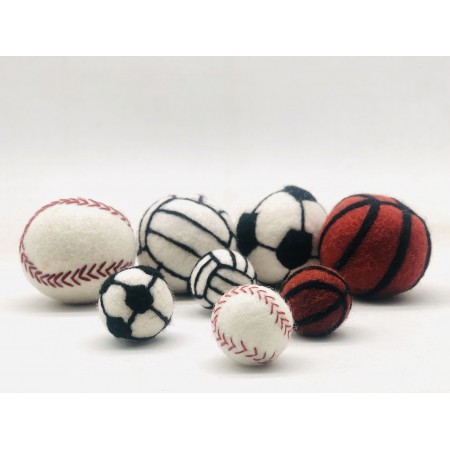 6cm/3cm Felt Baseball/ Basketball/ Soccer Ball/ Volleyball