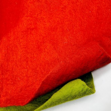 100% Wool Felt Fabric-Approx 3mm - 5mm Thick-Handmade-12 square