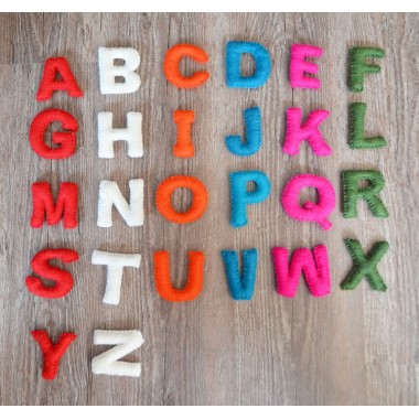 8cm Felt Stitched Alphabets