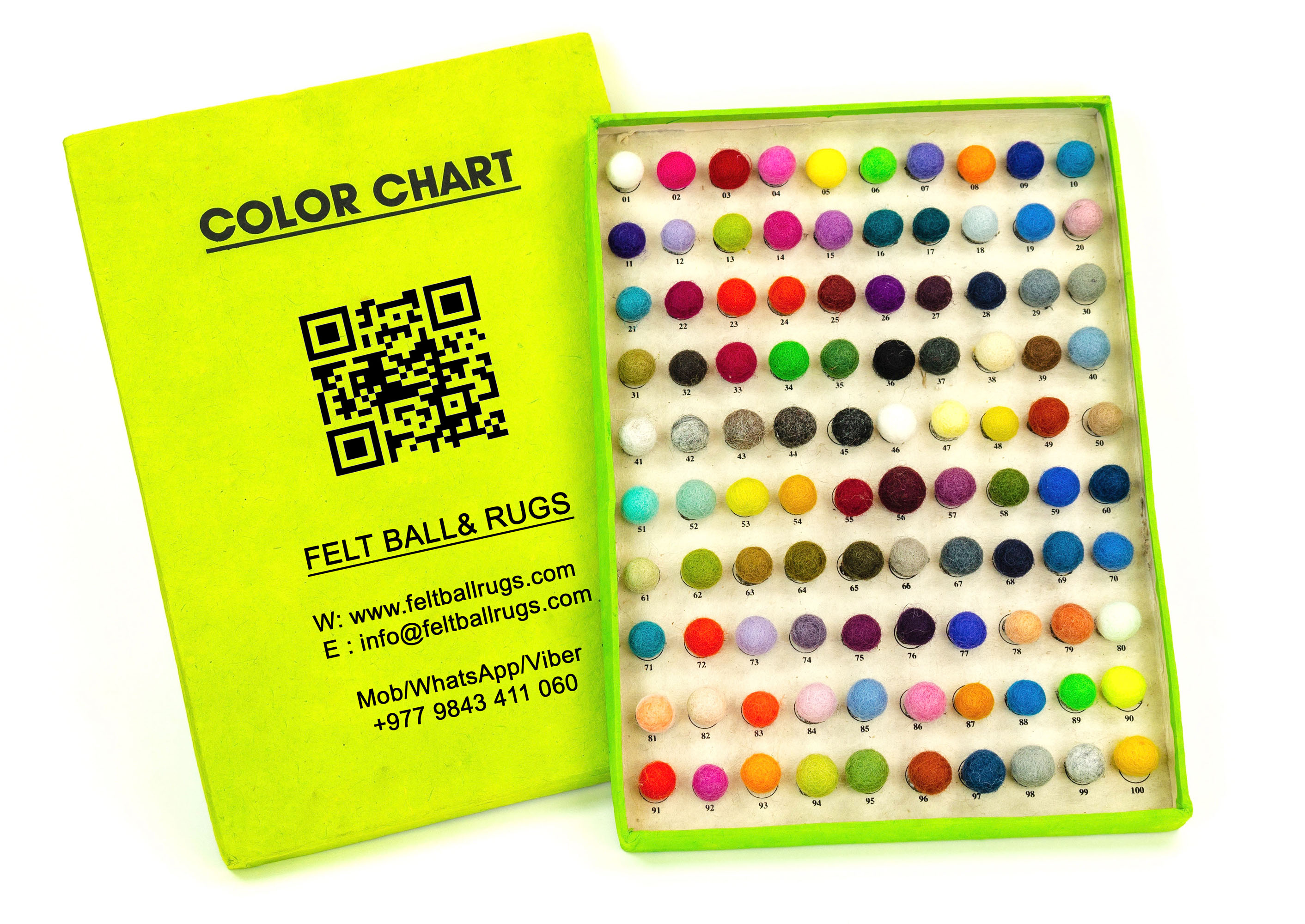 Color Chart - Felt Ball & Rugs